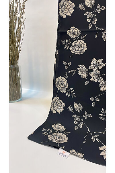 Onur Şal - Seria Negru Bej Tesut Ramie Produs minunat Tesatura sezonieră Trend Store