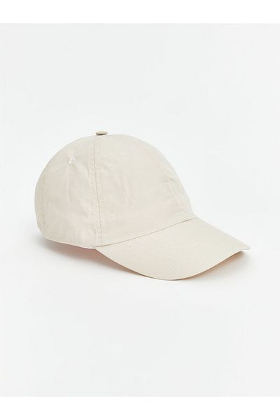 LC Waikiki Ecru Basic Men's Cap Hat Gabardine Fabric (Breathable) 100% Cotton