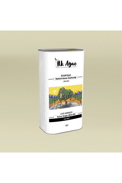 İLK AĞAÇ Natürel Sızma Zeytinyağı Soğuk Sıkım Olgun Hasat 5LT