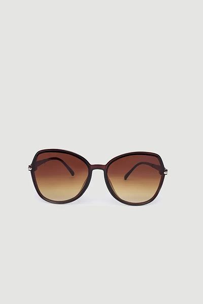Gusto Bone Frame Round Sunglasses - Brown