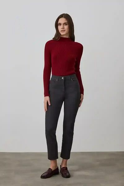Gusto Gray 5-Pocket Slim Trousers