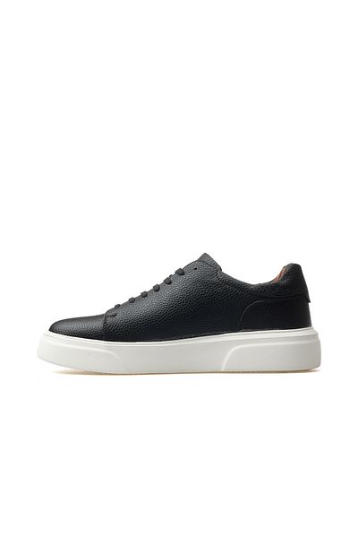 Lufian Tommy Men's Black Genuine Leather Casual Shoes - 25Y 111230187   M