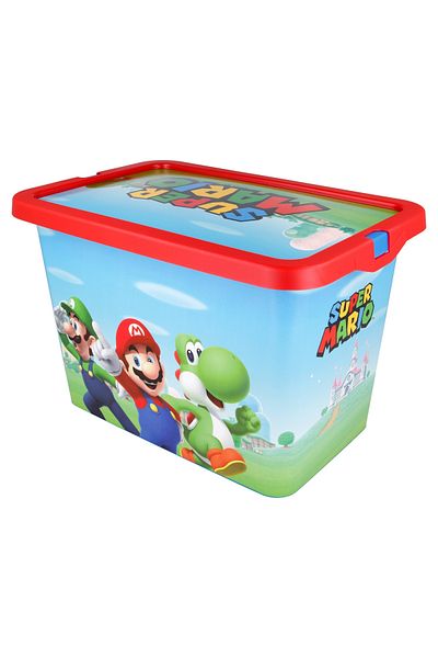 Disney Toy storage box, with lid, 7 l, multicolor, 18.5x19.2x28.7 cm, Super Mario