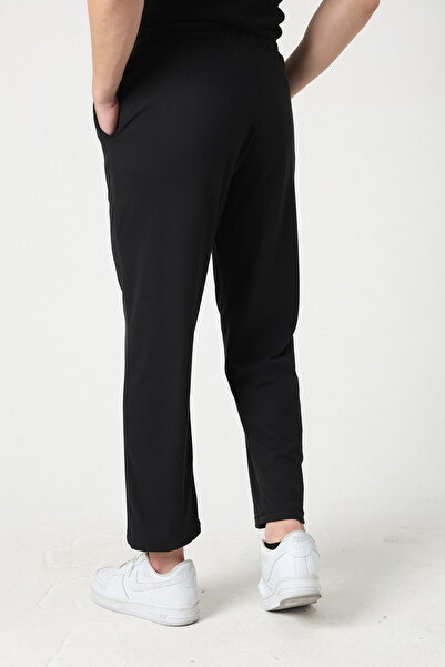 Arvin Men's Regular Fit Pocketed Soft Textured Comfort Black Summer Pajama Bottom Tracksuit