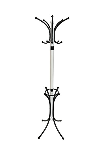 TOLUNAY Portmanto Ayaklı Askılık Boyalı Bambux Model Beyaz