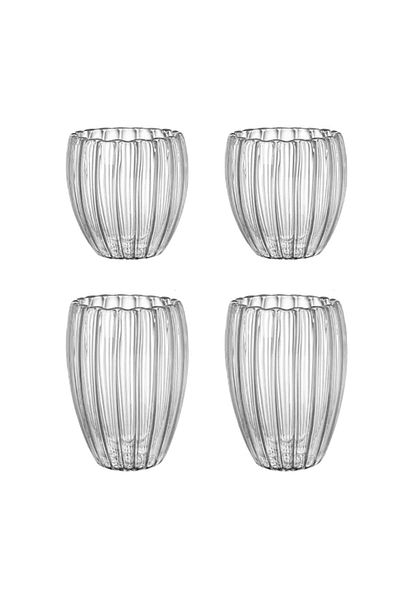 Quasar & Co. Set of 4 double-walled glasses, Quasar & Co.®, heat-resistant, 2x210 ml/2x270 ml, borosilicate glass