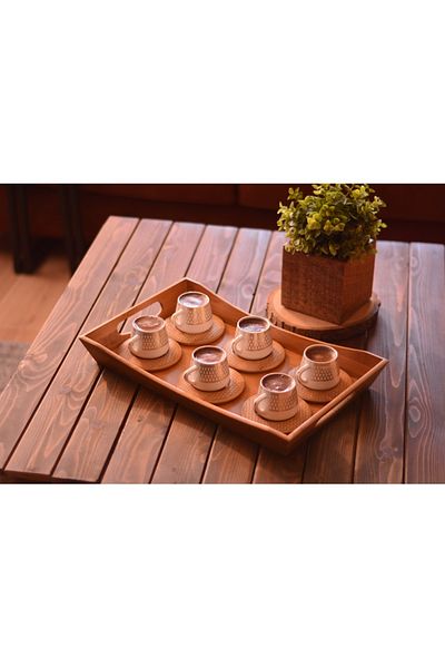 Bambum Hattat 6-Person Pattern Coffee Set with Base