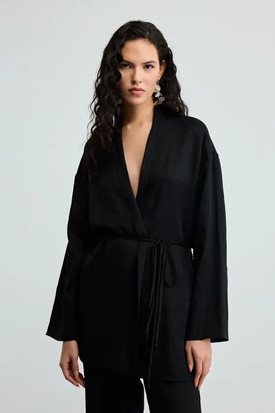 Gusto Μαύρο κιμονό - Ανδρικά παπούτσια Crinkle Satin Gx9688