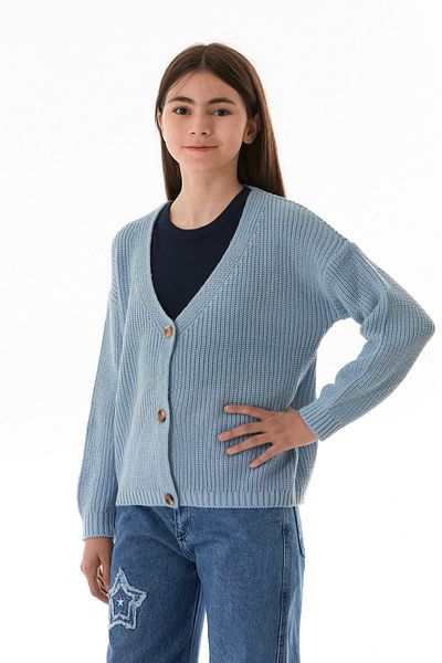 Fulla Moda Buttoned Girl's Knitwear Cardigan