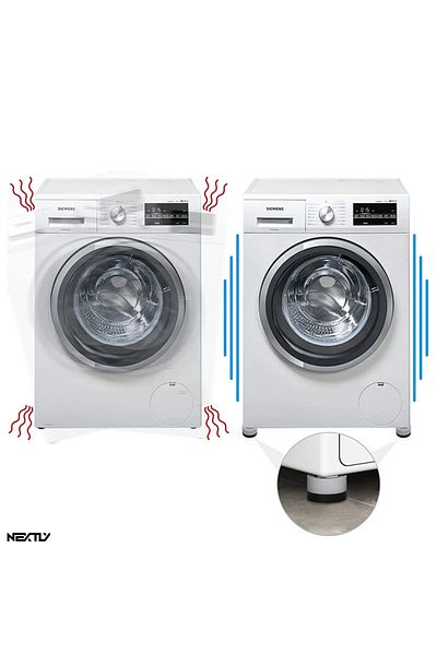 NEXTLY Set of 4 Non-Slip Feet, For Washing Machine, Tumble Dryer, Refrigerator, Furniture