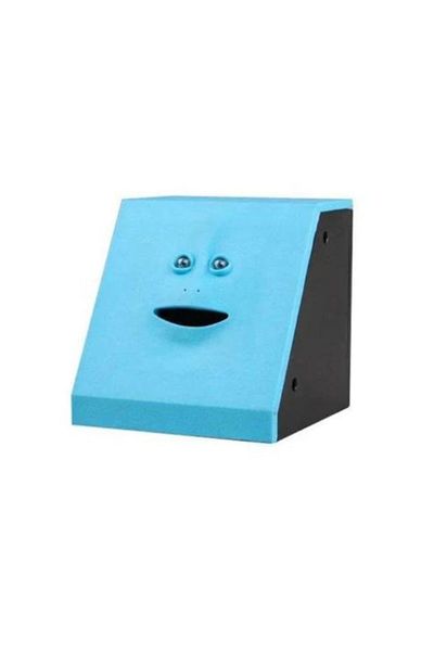 OEM Crazy piggy bank, Money Hungry, monkey face design, for children, blue