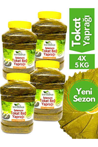 Sarıbahçe Tokat Yaprağı 5 Kg - 4'lü Paket Yeni Sezon Hakiki Erbaa Yaprağı