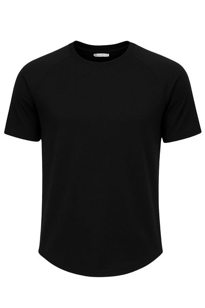 GHASSY CO. Ghassy Co. Ανδρικό μπλουζάκι Raglan Oval Cut 100% βαμβακερό μαλακό με υφή Crew Neck