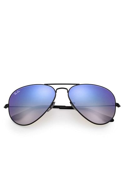 Ray-Ban نظارة شمسية راي بان بايلوت أفياتور كبيرة للجنسين، إطار معدني - Rb 3025 - مقاس العدسة: 58 مم - أسود