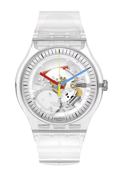 Swatch So29k100 Clearly New Gent Unisex Wristwatch