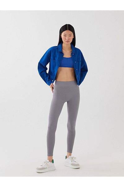 LC Waikiki Leggings pentru femei, drepte, fără cusături, cu talie elastică (Vechi)