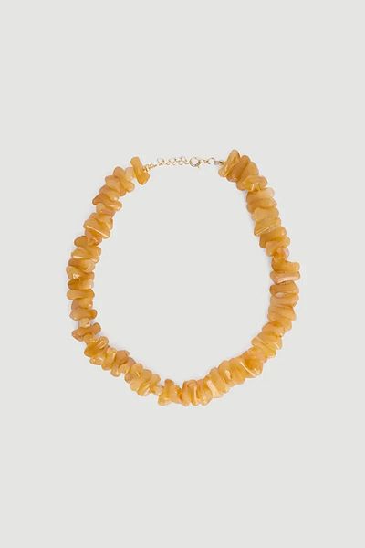 Gusto Drop Necklace - Brown