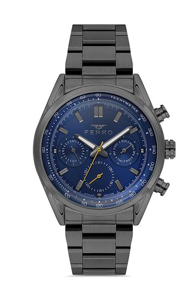 FERRO Black Steel Cord Men's Wristwatch Fm11588Awt-G3