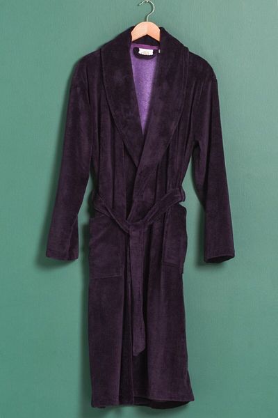 Ellia Soft Halat de baie pentru femei Faylinn Shawl Collar - Prune
