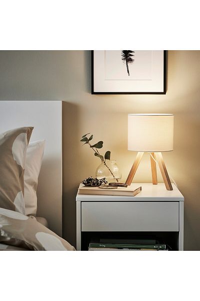 IKEA STORSEGEL Table Lamp, Ash/White