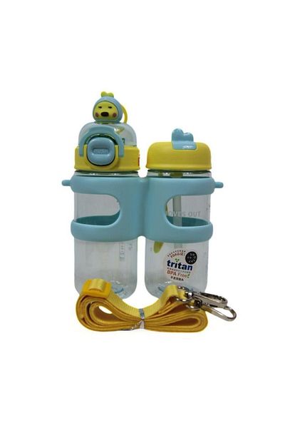Shotay Water Flask 2 Compartments Tritan Blue 900ml