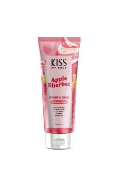 kiss my body لوشن الجسم برايت آند شاين برائحة شربات التفاح من كيس ماي بودي - ...