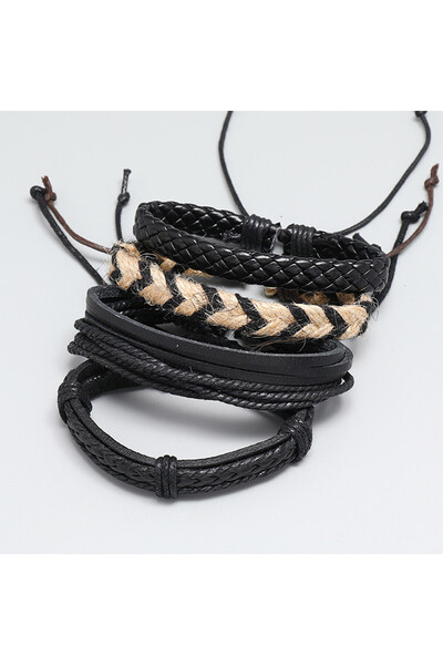 SIC MODA Set of 4 eco-leather bracelets SIC MODA 4347