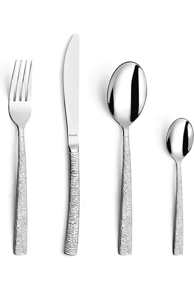 Amefa 24-piece cutlery set, Havane Jungle, 18/0 stainless steel, silver