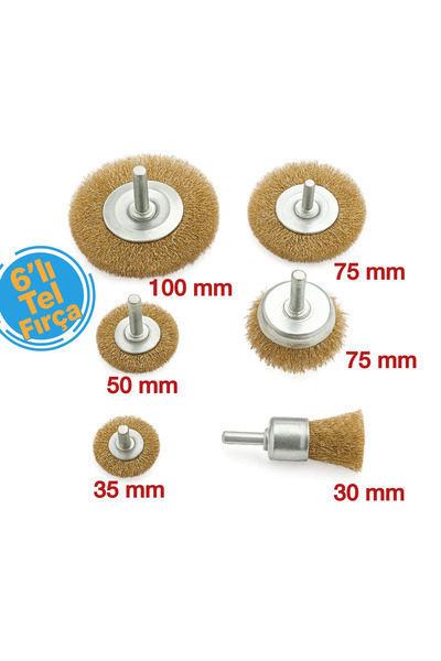 KAPMAX Pas Zımparalama Kalem Çanak Tel Fırça Temizleme Fırçası Pimli Matkap U...