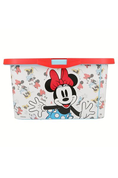 Minnie Mouse Storage box, plastic, with lid, 13 L, multicolor, 39x29x15 cm, Minnie Mouse, Disney