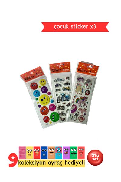 Pembe Pasaj Sticker Set - Sticker Set of 3 for Kids