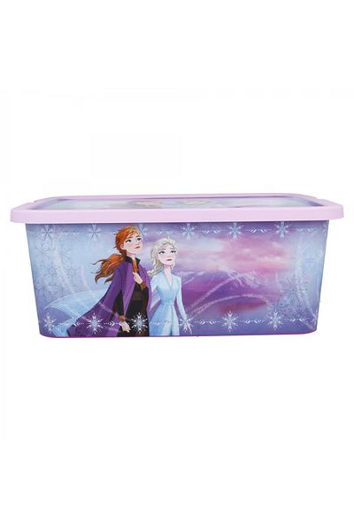 Frozen Toy Storage Box, 13 l, Multicolor, Frozen Elsa & Anna