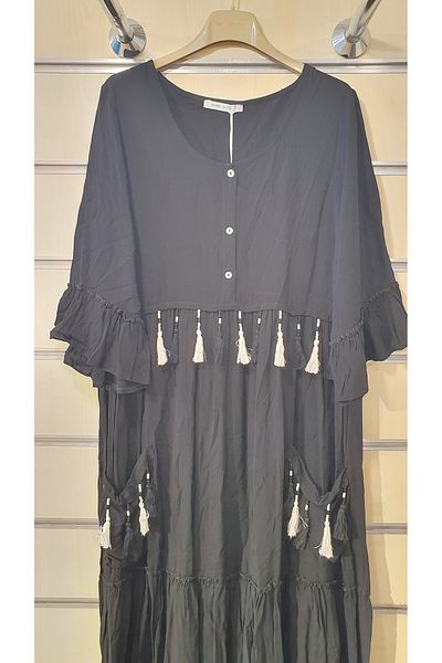 Park Moda Rochie Efe Brodată Detaliată cu ciucuri