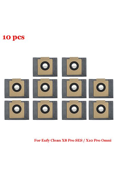 Choice 10 pcs Dust Bag For Eufy Clean X8 X8 Pro SES / X10 X10 Pro Omni Self-Empty Station Robotic Vacuum Cl