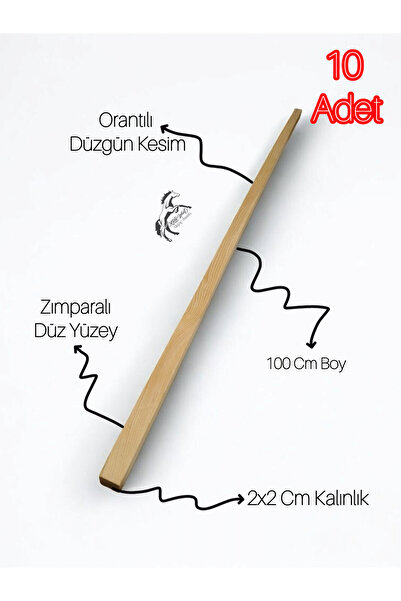 Krb Ahsap Ahşap Çıta, Zımparalı Tahta, Tahta Çıta, 1 Metre 10 Adet Tahta