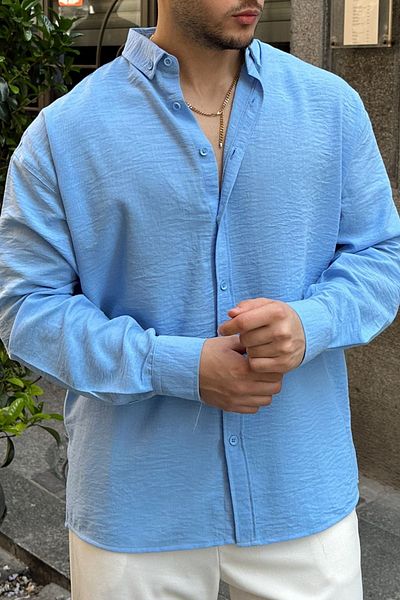 Livio Ferri Ανδρικό λινό πουκάμισο Oversize Napas