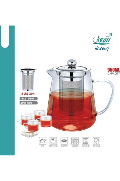 DLC Glass Teapot 950ml DLC-36111