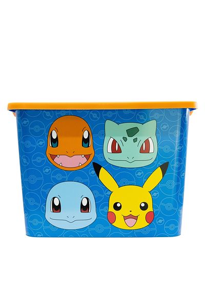 Pokemon Storage box, plastic, with lid, 23 L, multicolor, 40x27x29 cm, Rock, Pokemon