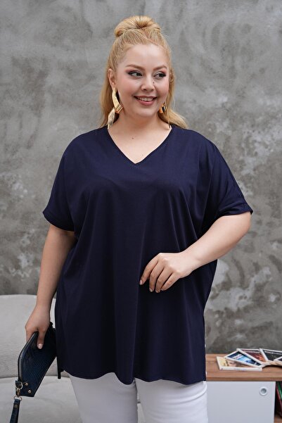 Siyezen Large Size Oversize Long Slit Tshirt