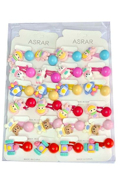 NOON Secrets Set of 24 Cute Elastic Hair Bands for Girls - Multicolor