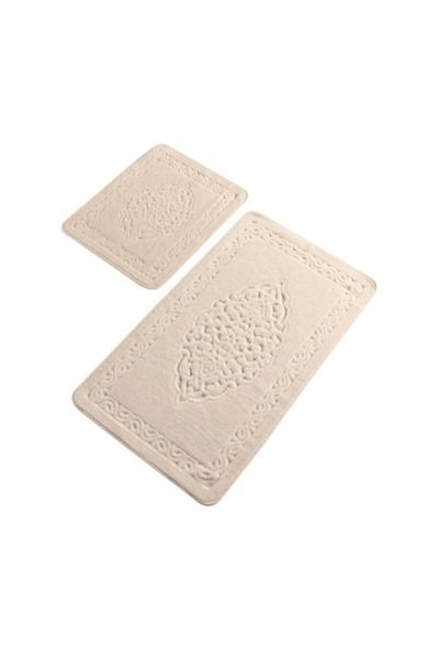Tropikhome Set 2 covorașe de baie din bumbac, Tropik Home, Elite Bej
