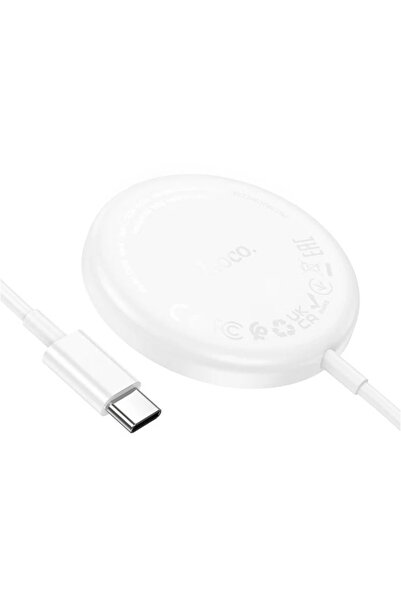 REDz Accessories Ασύρματος φορτιστής, Hoco CW52, MagSafe, συμβατός με Apple, καλώδιο 1 μέτρου με βύσμα τύπου C, λευκό