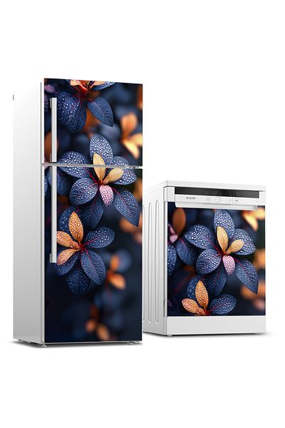 Tilki Dünyası Refrigerator and Dishwasher Set Sticker 0408