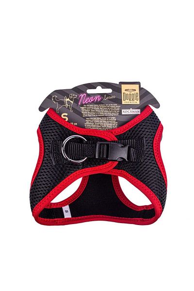 Doggie Air Woven Neon Small Breed Chest Collar Red 32-38 Cm (ANG-S)