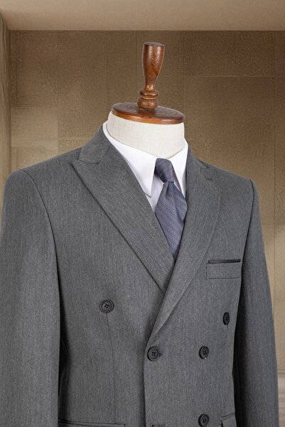 Sergio Ferraro Anthracite Slim Fit Italian Style Men's Suit-Jacket Pants Set