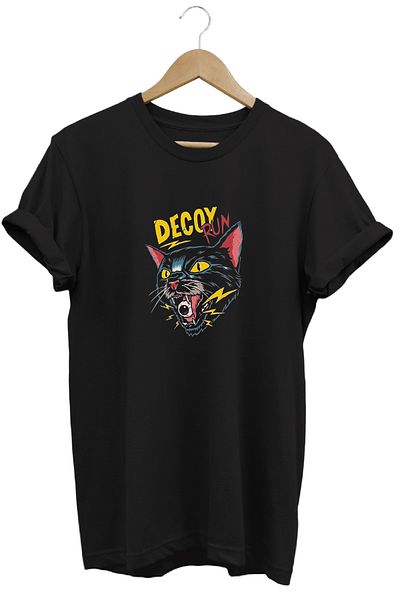 remonz Μπλουζάκι Decoycat Cat με στάμπα 100% βαμβακερό κανονική εφαρμογή με λαιμόκοψη