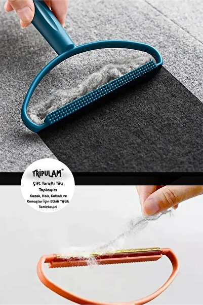 TRİPULAM Çift Taraflı Tüy Toplayıcı | Kazak, Halı, Koltuk ve Kumaşlar İçin Et...