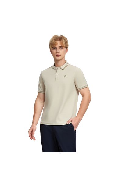 Giordano قميص بولو رجالي من قماش بيكيه سادة