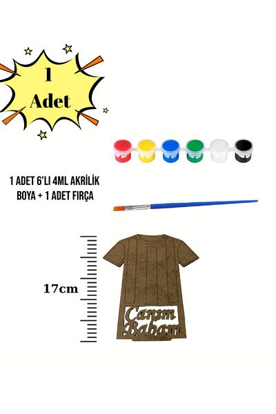 MODAT Father's Day Gift to My Dear Dad Wooden Painting Set Jersey Fan Themed 1 Piece