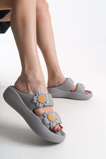 Riccon Γυναικείες Παντόφλες Meltihne 001226 Γκρι